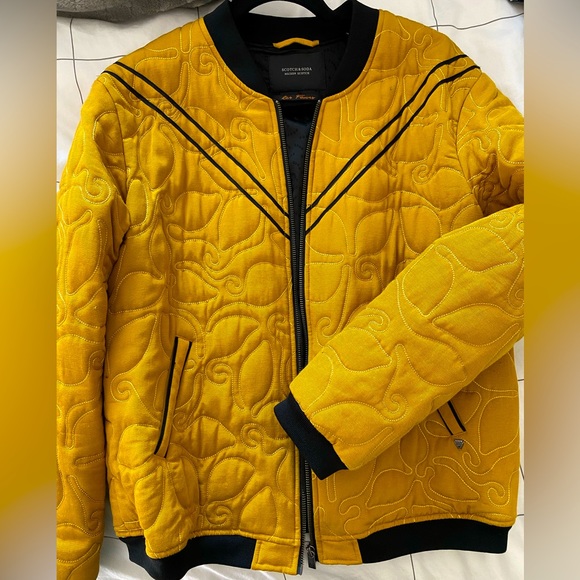 Scotch & Soda Jackets & Coats Unique Mustard Yellow Bomber Jacket W